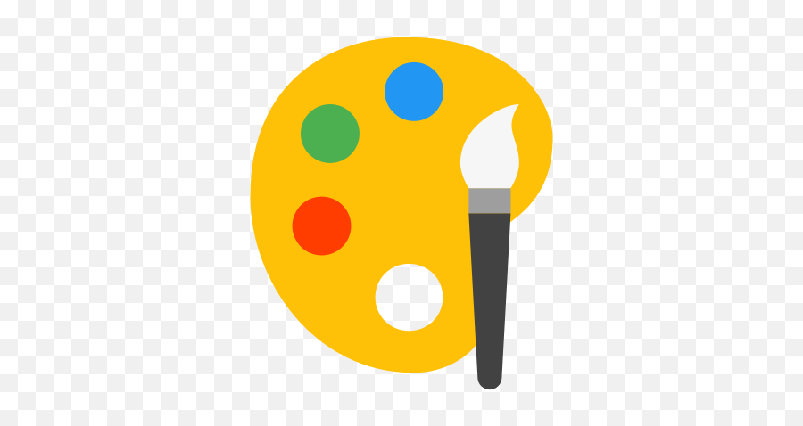 Paint Palette With Brush Icon - Icono Paint Png,Social Media Icon Photoshop Brushes