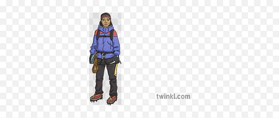 Female Mountain Climber Illustration - Twinkl Workwear Png,Mountain Climber Icon