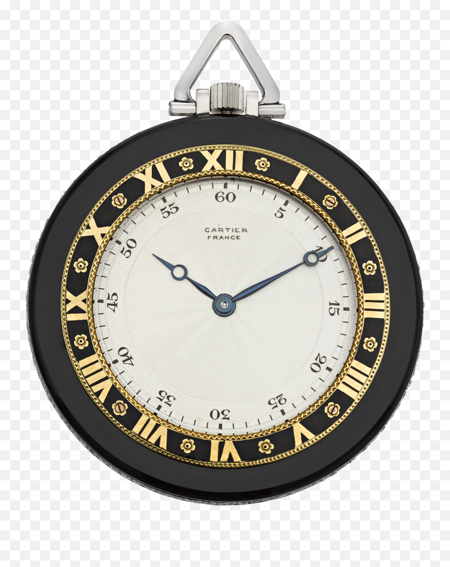 Art Deco Onyx Pocket Watch By Cartier Png