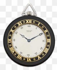 Art Deco Onyx Pocket Watch By Cartier Png