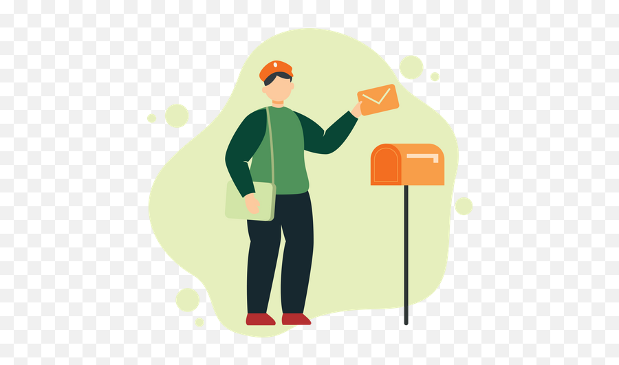 Best Premium Postman Holding Envelope With Letter - Tradesman Png,Postman Icon