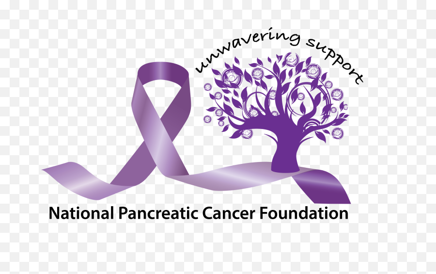 Npcf - Logowithribbonpng Foundation For Alternative And National Pancreatic Cancer Day,Purple Ribbon Png