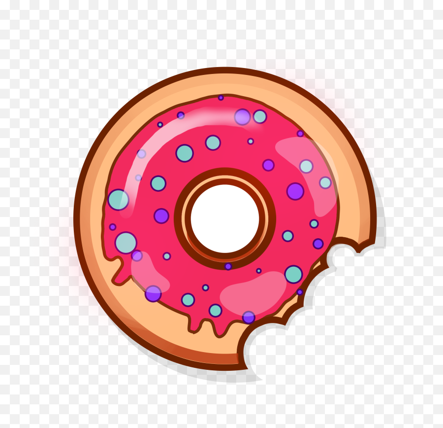 Bitten Pink Donut Drawing Free Image Download - Bitten Donut Transparent Background Png,Bite Icon