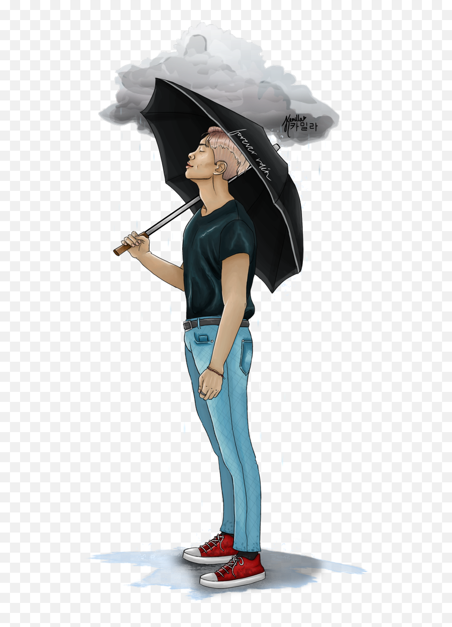 Rain - Png Namjoon Cartoon,Namjoon Png