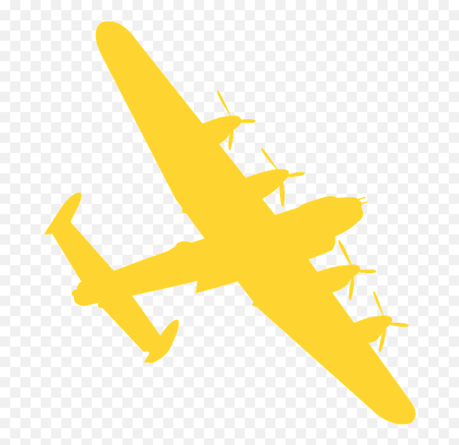 Lancaster Bomber Silhouette - Free Vector Silhouettes Transparent Spitfire Plane Silhouette Png,Bomber Icon
