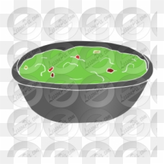 Guacamole Stencil For Classroom Therapy Use - Great Illustration Png,Guacamole Png
