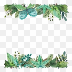 Download Leaf Silicone Tree Telephone 5s Watercolor Green Hq - Watercolor Green Leaf Borders Png,Tree Canopy Png