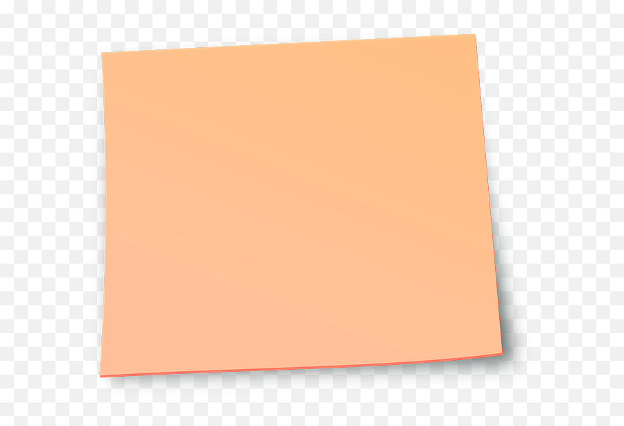 Download Hd Orange Transparent Post It - Construction Paper Png,Transparent Sticky Notes