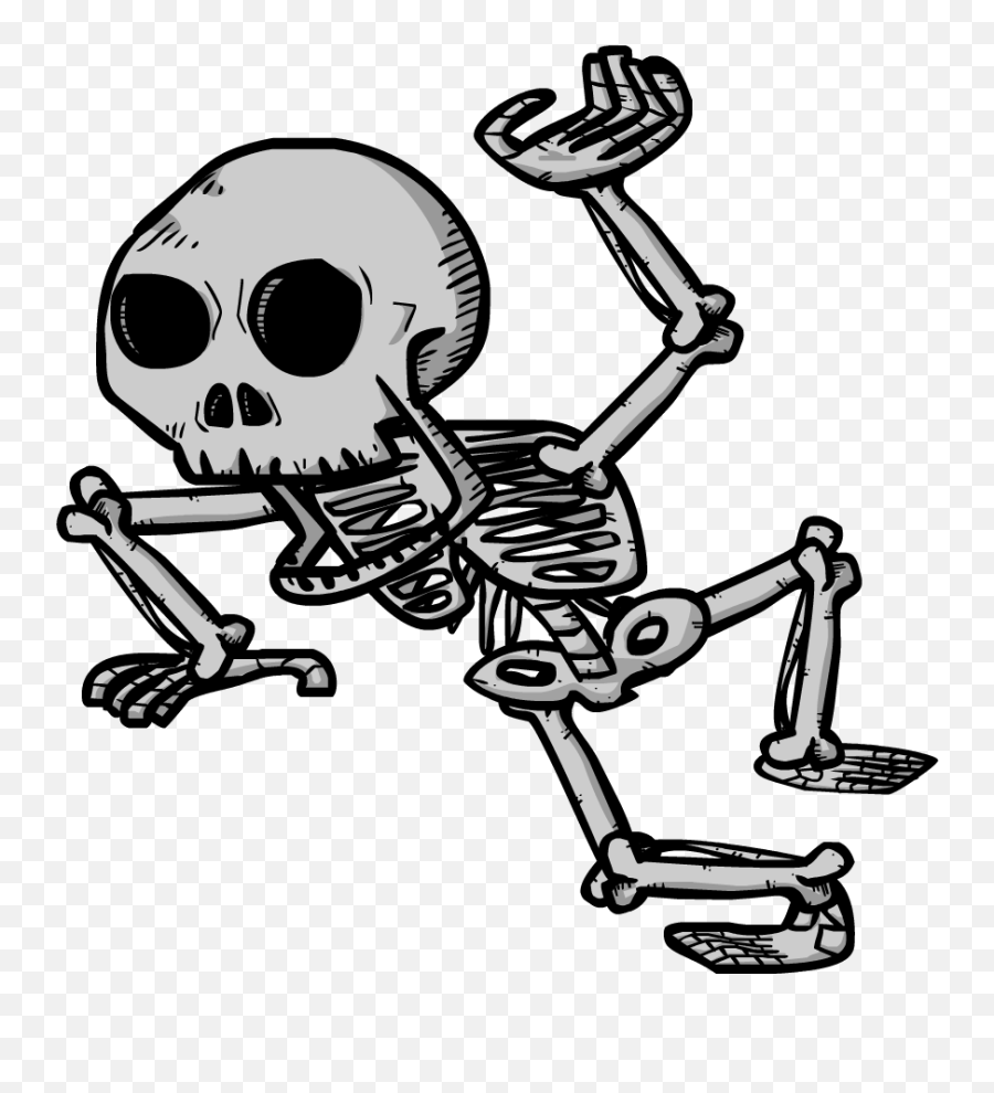 Free Skeleton Cartoon Png Download - Cartoon Transparent Skeleton,Cartoon Skull Png