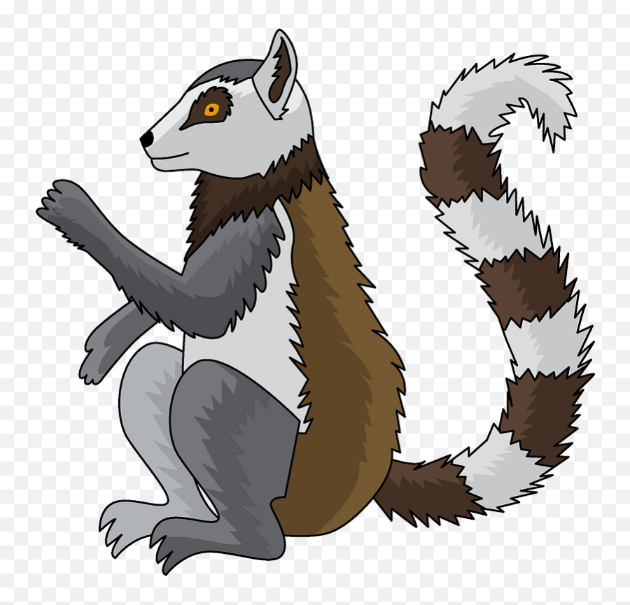 Lemur Clipart Free Download Creazilla - Fox Squirrel Png,Lemur Png