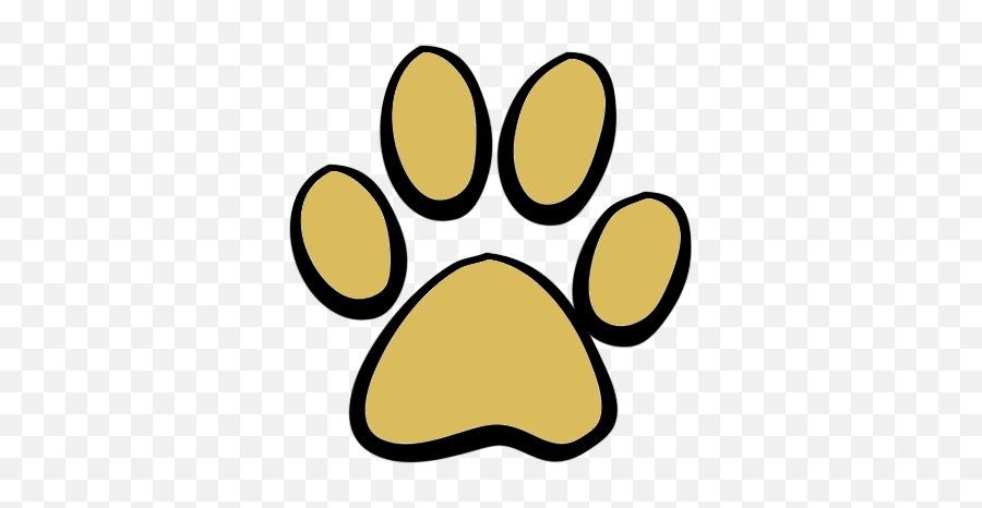 Paw Print Gold - Gold Paw Print Clipart Png,Paw Print Png