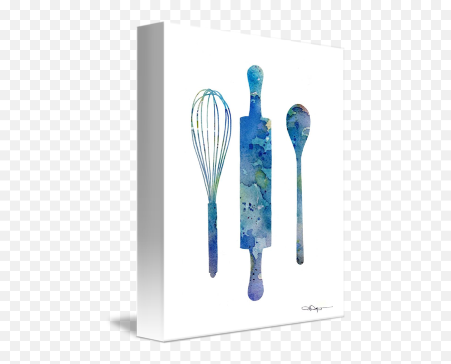Rollingpin Wisk And Spoon By David Rogers - Lacrosse Png,Wisk Png