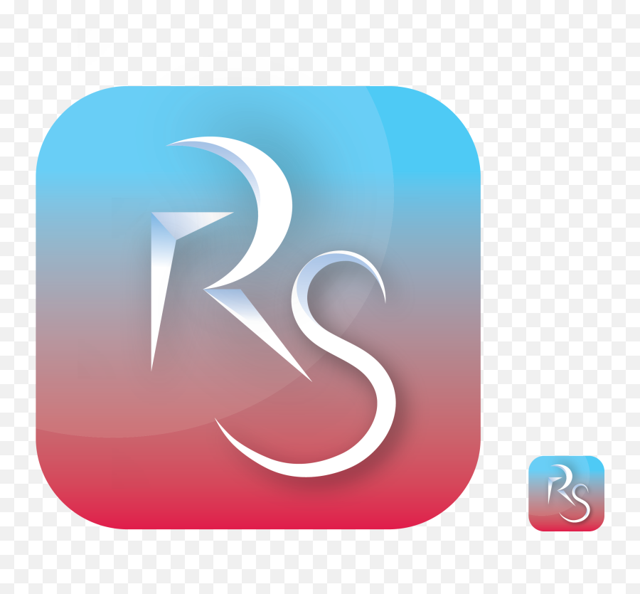 Rs initial handwriting logo design Royalty Free Vector Image