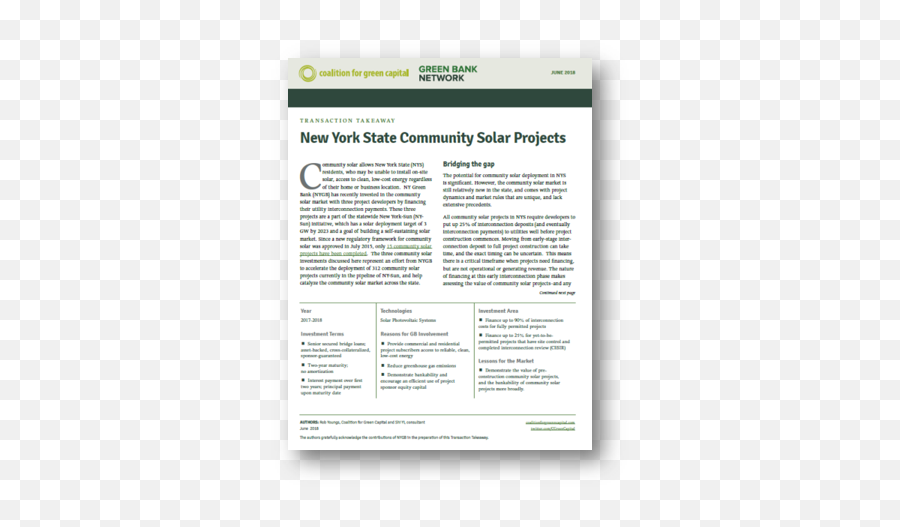 Transaction Takeaway New York State Community Solar - Borealis Partitur Gallery Jan Berlin Png,New York State Png