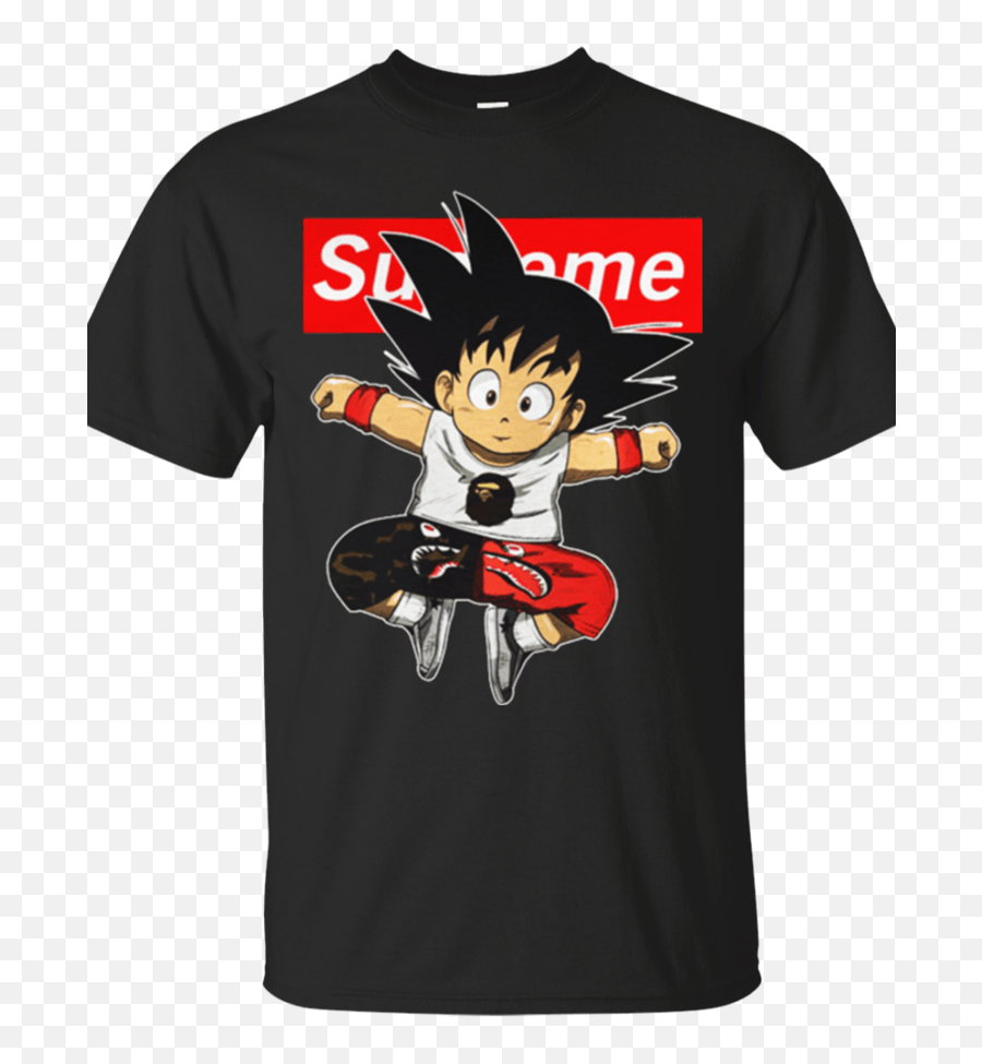 Tt0091 Supreme Son Goku Menu0027s T - Shirt Supreme T Shirt Supreme Goku Shirt Png,Vegeta Transparent Background