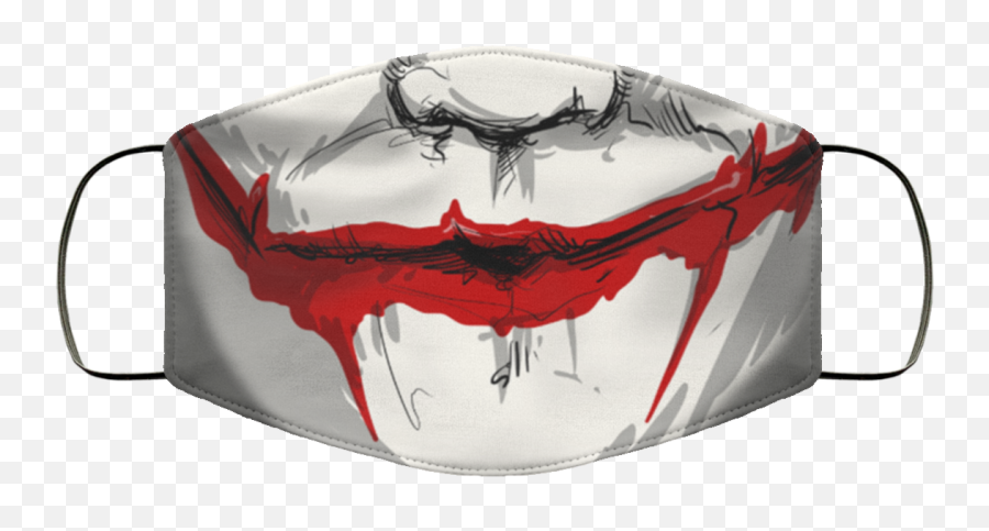 Joker Mouth Cloth Face Mask - Joker Covered Face Mask Png,Joker Mask Png