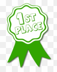 Free Award Ribbon Clipart - 1st Place Green png
