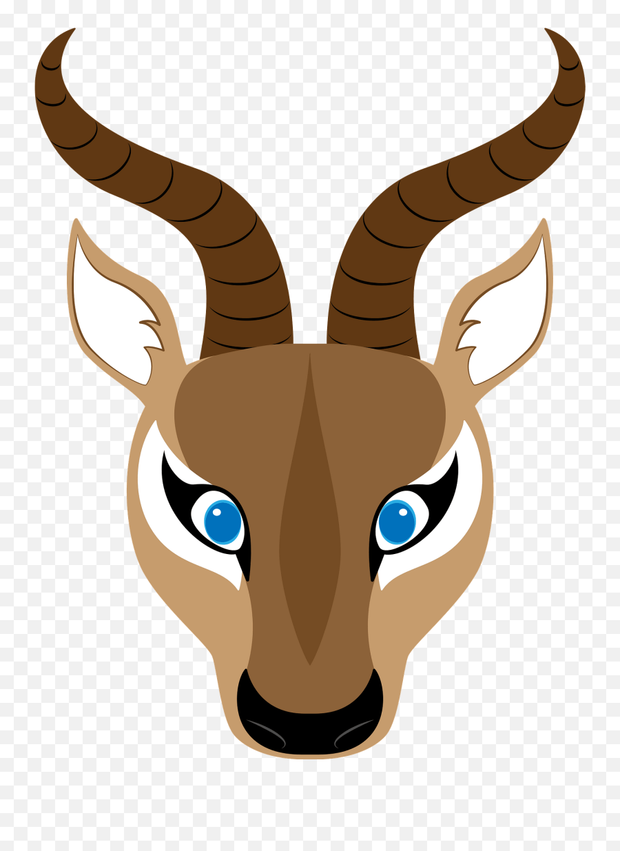 Antelope Face Clipart - Antilope Clipart Png,Antelope Png