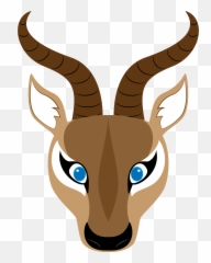 Antelope Face Clipart - Antilope Clipart Png,Antelope Png