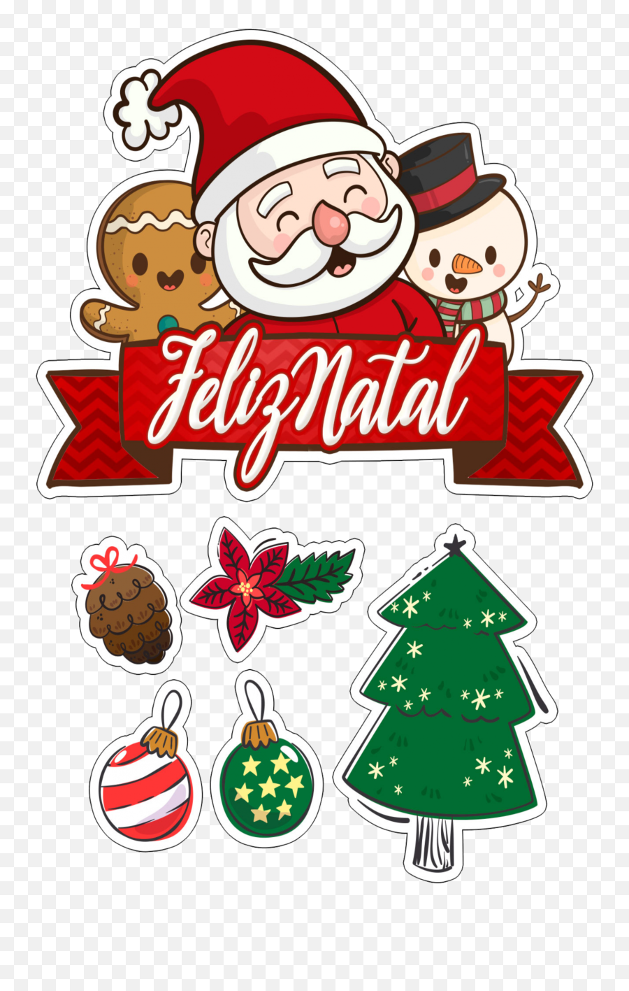 Feliz Natal Decoração Para Bolo E Festas - Topo De Bolo Para Imprimir Png, Natal Png - free transparent png images 