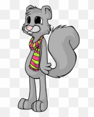 Download Hd Squirrel Clipart - Old Squirrel Cartoon Old Gray Squirrel Cartoon Png,Squirrel Clipart Png