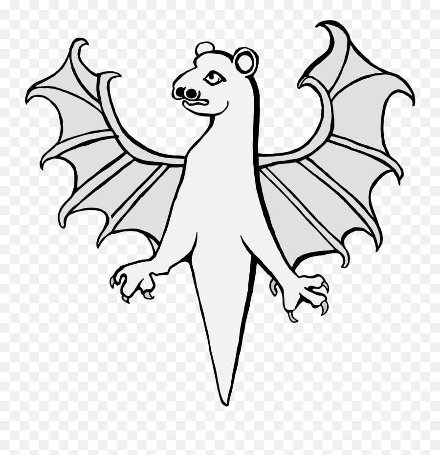 Bat - Traceable Heraldic Art Fictional Character Png,Bat Wing Png