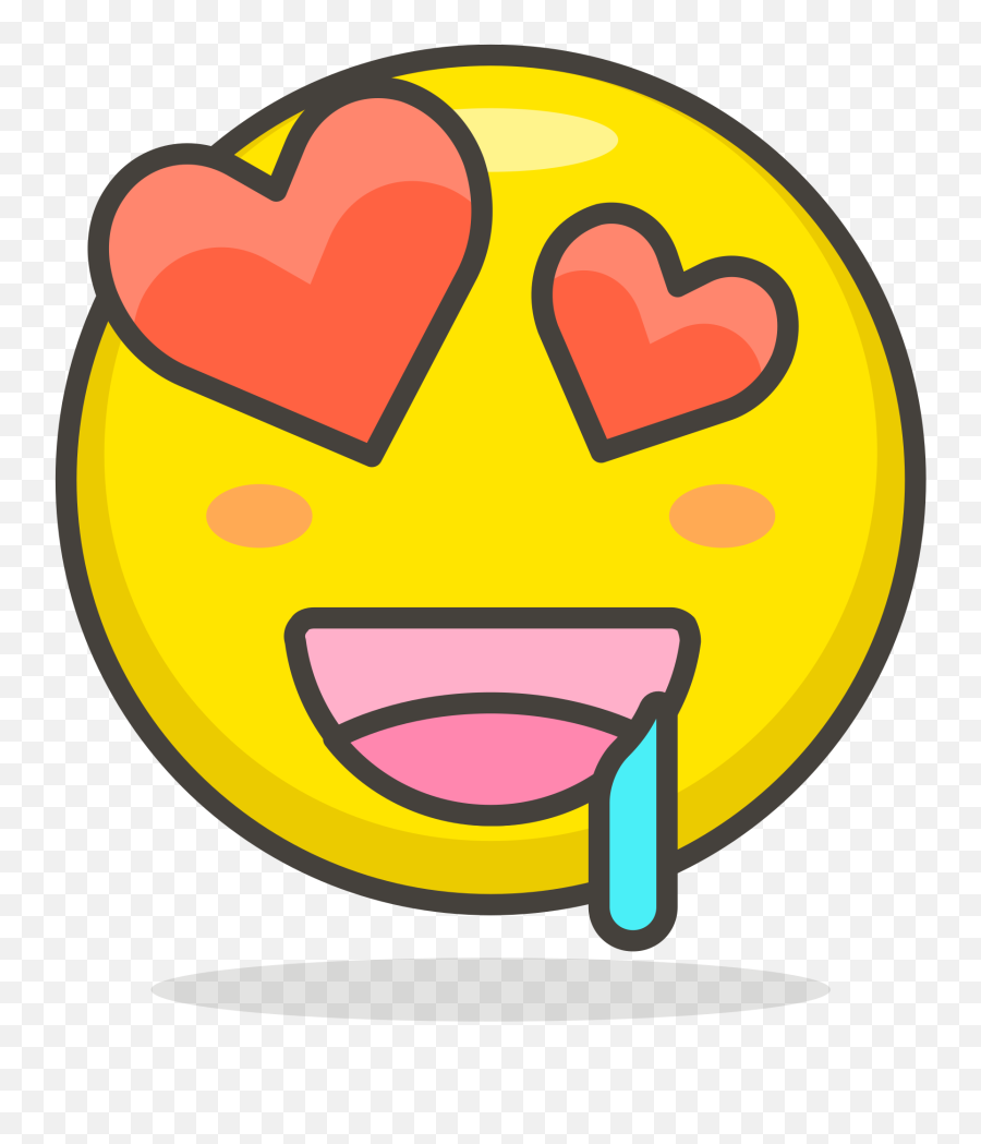 Open - Love Eyes Drooling Emoji Clipart Full Size Clipart Drooling Emoji With Heart Eyes Png,Eye Emoji Transparent