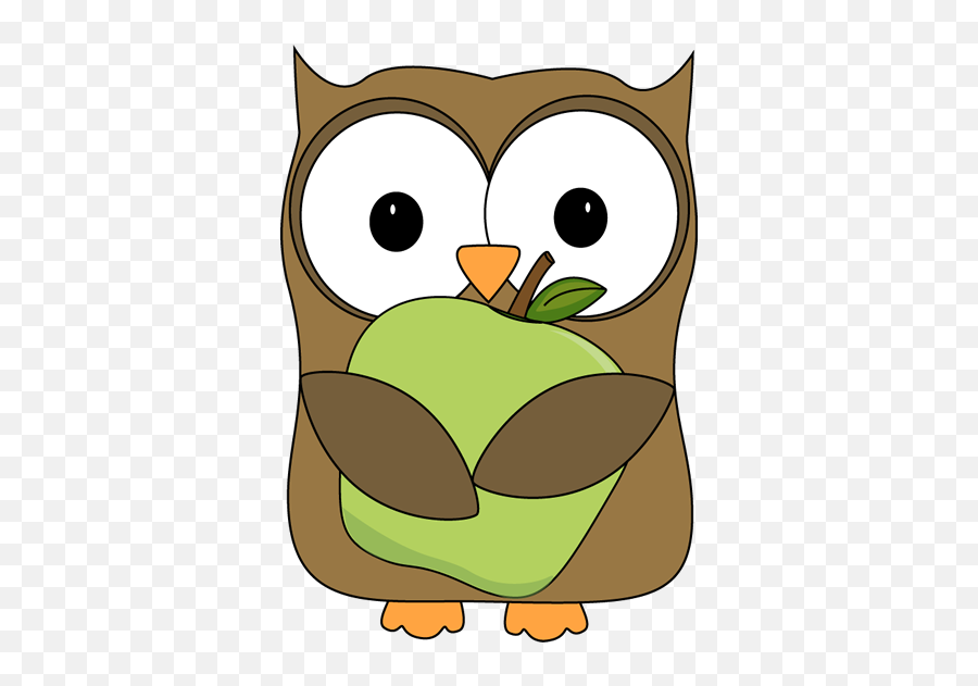 Download Hd Teacher Apple Clipart - Apple Clipart Owl With Apple Clipart Png,Apple Clipart Transparent