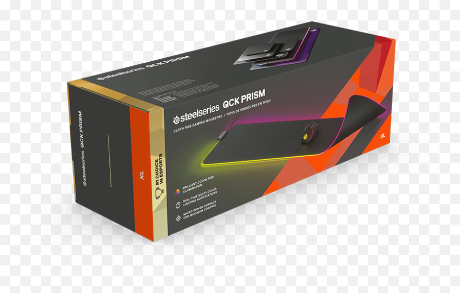 Steelseries Qck Prism Xl Rgb Mouse Pad - Steelseries Qck Prism Xl Box Png,Steelseries Logo Png