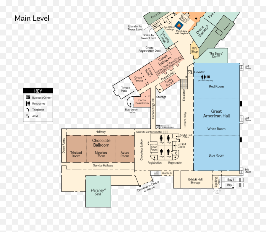 Floor Plans Hershey Meetings - Hershey Lodge Map Of Rooms Png,Hershey Logo Png