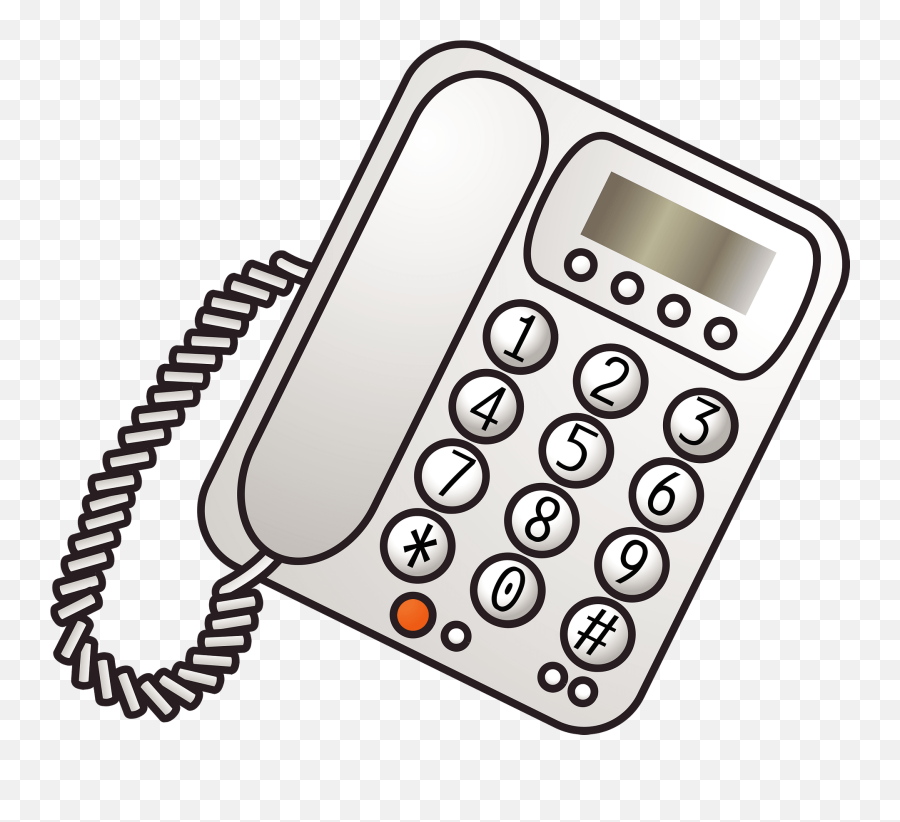 Telephone Clipart - Telephone With Numbers Clipart Png,Phone Clipart Transparent