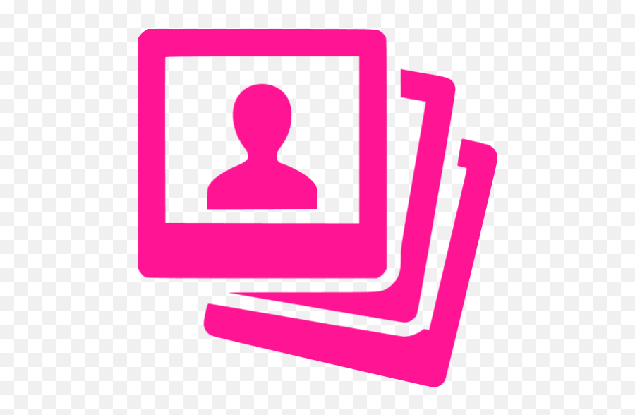 Deep Pink Stack Of Photos Icon - Gallery Pink Photos Icon Png,Icon Gallary