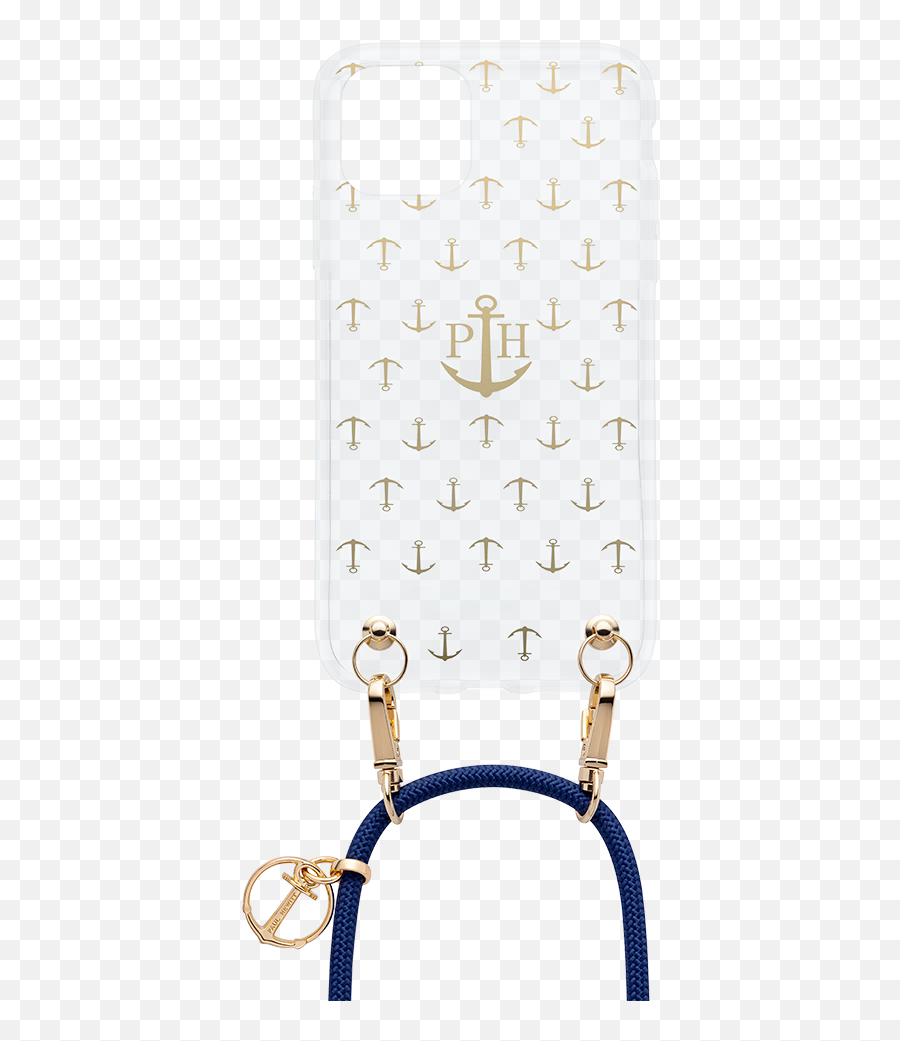 Phone Necklace Transparent Anchor Gold Dark Blue - Mobile Phone Case Png,Cosmopolitan Icon