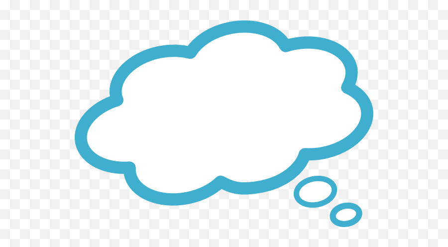Download Hd Blue Thought Bubble Png - Cloud Bubble Png Blue Thought Bubble Png Blue,Thinking Bubble Png