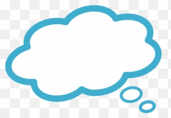Download Hd Blue Thought Bubble Png - Cloud