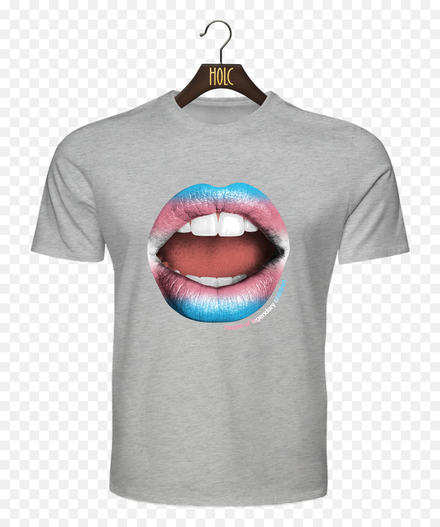 Trans Flag Lips T Shirt Legendarychildren - Short Sleeve Png,Transgender Flag Icon