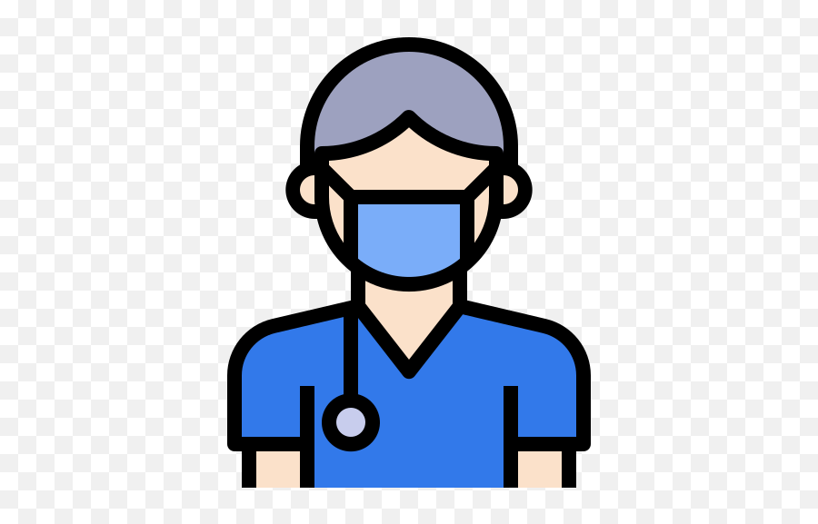 Coronavirus Medical Doctor Professions Jobs Care Free - Medical Mask Blue Icon Png,Medical Doctor Icon