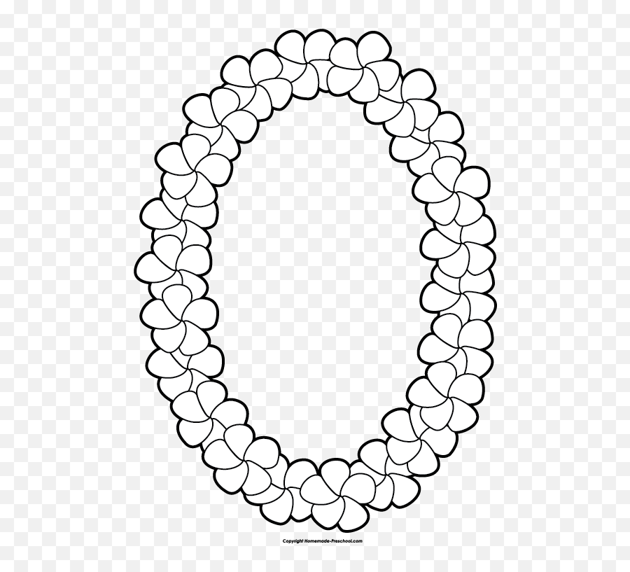Free Hawaiian Necklace Cliparts Download - Hawaiian Lei Clip Art Black White Png,Lei Icon