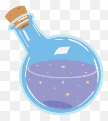 Potion Bottle Sticker By Mkrc - White 3x3 Cartoon Blue png