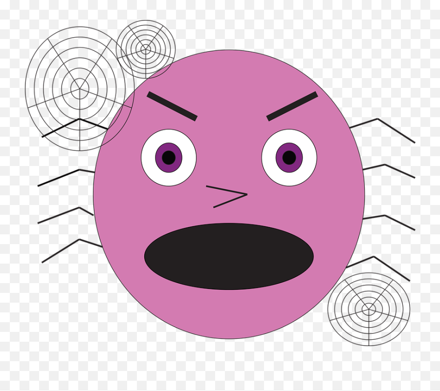 Spider Emoji Scary - Free Vector Graphic On Pixabay Cartoon Png,Creepy Eye Png