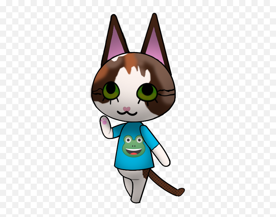 I Tried To Draw My Kitty Cat In Animal Crossing Style - Fictional Character Png,Grumpy Cat Icon