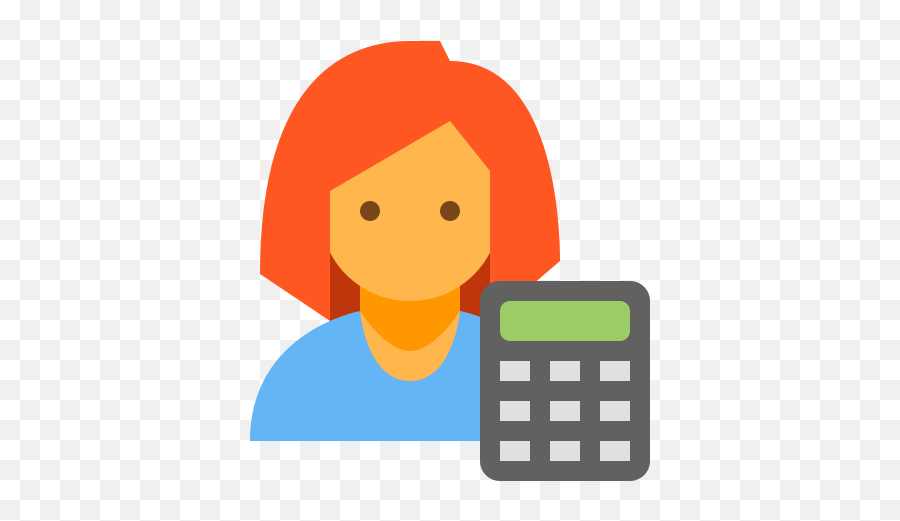 Accountant Icon In Color Style - Lady Vector Icon Png,Accountant Icon