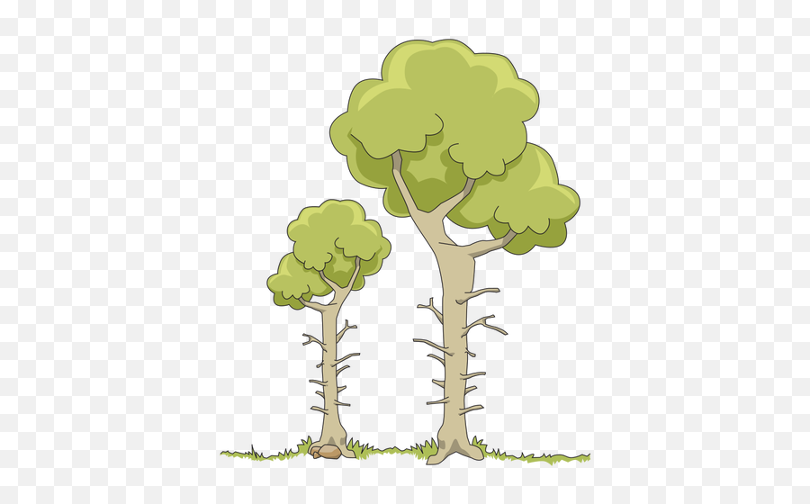 Two Forest Trees Free Svg - Dos Árboles En El Bosque Png,Forest Trees Png