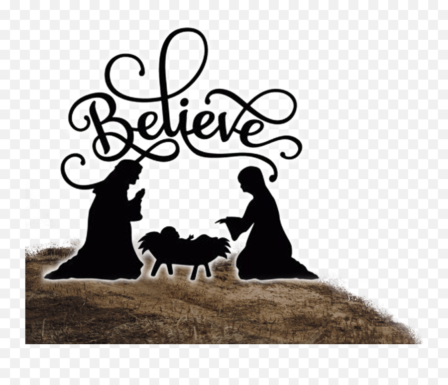 Nativity Silhouette Png Picture 2046929 - Believe Nativity Scene,Nativity Scene Png