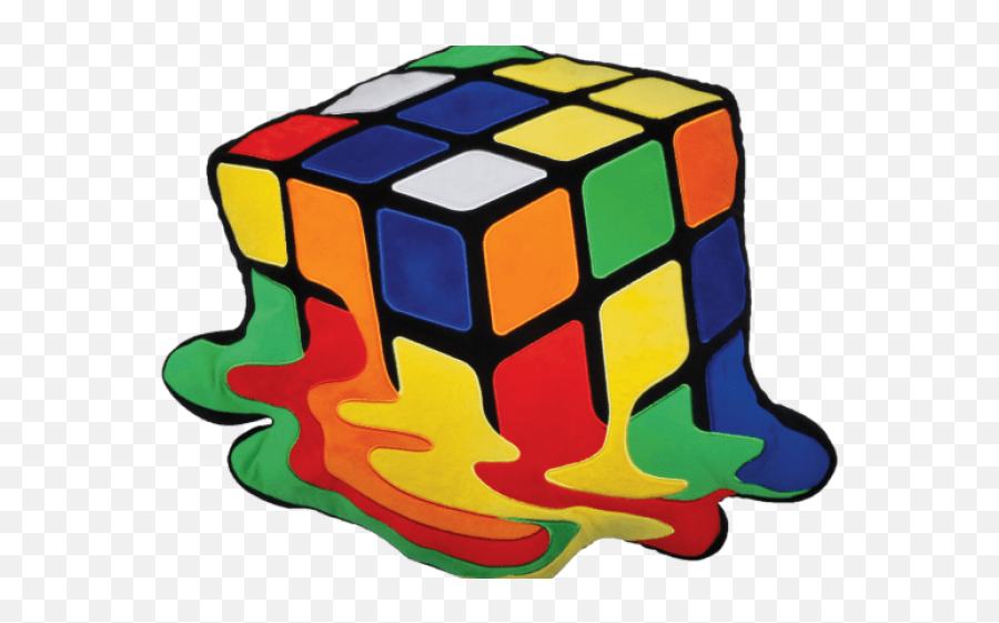 Rubiks Cube Png Transparent Images - Melting Cube Drawing,Cube Transparent Background