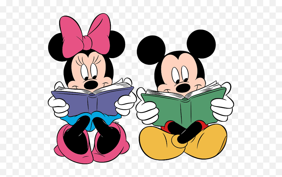 Download Mickey Minnie Reading - Mickey And Minnie Reading Png,Mickey And Minnie Png