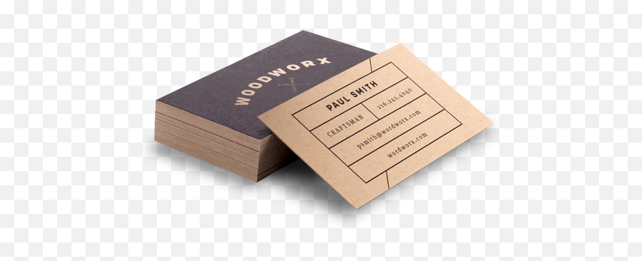 Kraft Business Cards Custom Card Printing - Kraft Paper Png,Business Cards Png