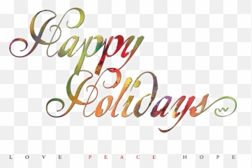 Happy Holidays Transparent Background - png