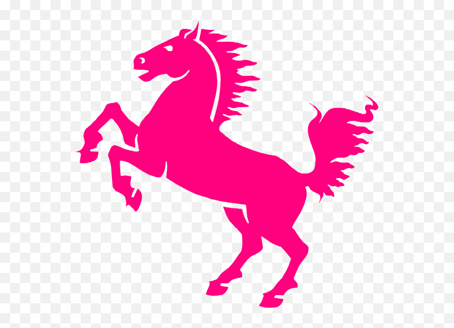 Pink Mustang Clip Art - Black Horse Png Vector,Mustang Mascot Logo