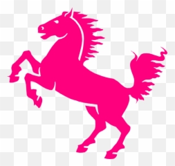 Pink Mustang Clip Art - Black Horse Png Vector,Mustang Mascot Logo